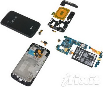 Specialists iFixit disassembled smartphone Google Nexus 4